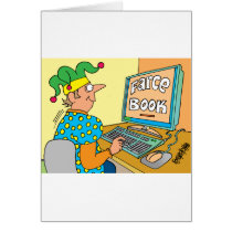 Jester's Computer Screen Reads As "Farce Book" cards