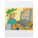 Jester's Computer Screen Reads As "Farce Book" Personalized Flyer