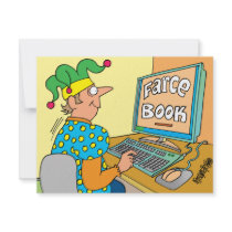 Jester's Computer Screen Reads As "Farce Book" invitations by computer_tech_gifts Jester's Computer Screen Reads As "Farce Book" invitations