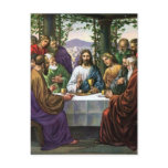 Jesus And His Friends In The Upper Room Postcards