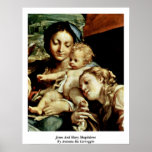 Jesus And Mary Magdalene By Antonio Da Correggio posters