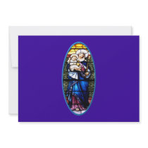 Jesus and Mary stained glass window Personalized Invitation