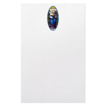 Jesus and Mary stained glass window Custom Stationery