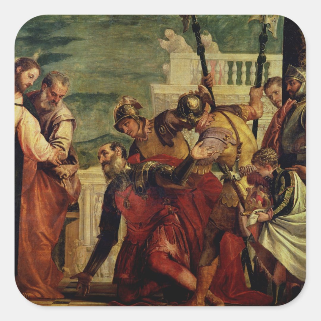 Jesus And The Centurion Square Sticker Zazzle