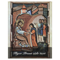 Jesus And The Mother Of Peter By Meister Des Hitda Full Color Flyer