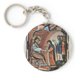 Jesus And The Mother Of Peter By Meister Des Hitda Key Chain