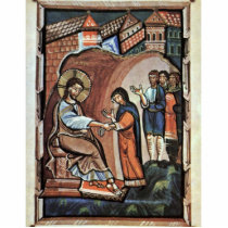 Jesus And The Mother Of Peter By Meister Des Hitda photo sculptures