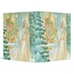 Jesus at Christmas Looking Through Veil of Snow Vinyl Binders