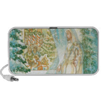 Jesus at Christmas Looking Through Veil of Snow speakers