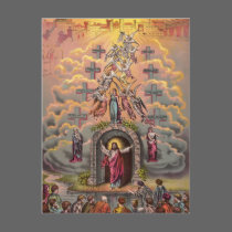 Jesus at Heaven's Gate, Vintage Christian postcards