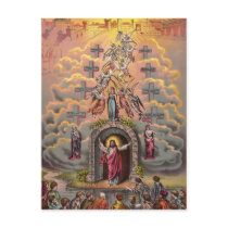 Jesus at Heaven's Gate, Vintage Christian Postcard