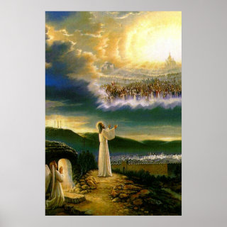 Jesus at Heaven's Gate Vintage poster