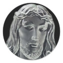 Jesus B&W Image sticker