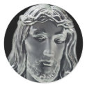 Jesus B&W Image sticker