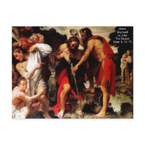 Jesus Baptized by John The Baptist Postcard