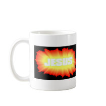 Jesus Black & Orange Coffee Mugs