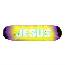 Jesus Black & Purple Skate Boards