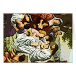 Jesus blessing the children greeting cards
