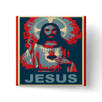 Jesus Button (Obama Style)
