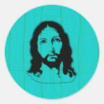 Jesus by Christian stores Round Stickers