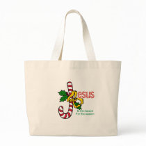Jesus Candy Cane Tote Bags