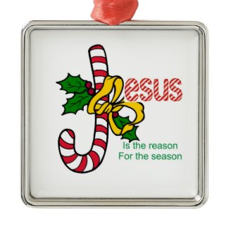 Jesus Candy Cane Christmas Tree Ornament ornament