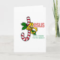 Jesus Candy Cane Legend Christmas Card card