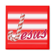 Jesus Candy Cane Magnet