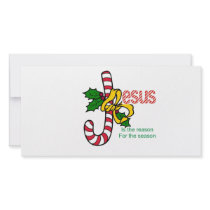 Jesus Candy Cane Photo Greeting Card