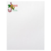 Jesus Candy Cane Stationery Customized Letterhead