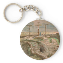Jesus Christ alone on the Cross Key Chains