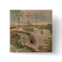 Jesus Christ alone on the Cross Pinback Buttons