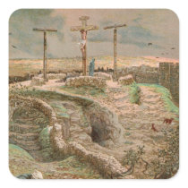 Jesus Christ alone on the Cross Stickers