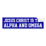 Jesus Christ: Alpha & Omega Bumper Sticker