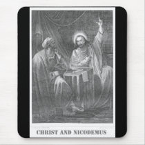 Jesus Christ and Nicodemus, 19th century print mousepads by harlowandcompany Jesus Christ and Nicodemus, 19th century print mousepads
