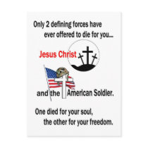Jesus Christ and the American Soldier 2nd Version Post Cards