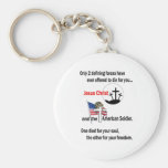 Jesus Christ and the American Soldier Key Chain