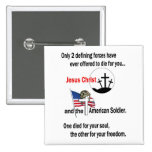 Jesus Christ and the American Soldier Pins