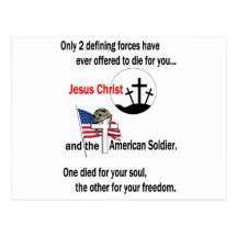 Jesus Christ and the American Soldier Post Cards
