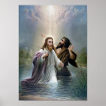 Jesus Christ Baptism by John the Baptist Print