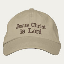 Jesus Christ is Lord embroidered hats