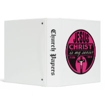 Jesus Christ is My Savior(Pink) Binders