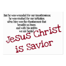 Jesus Christ is Savior (Tract) Business Card