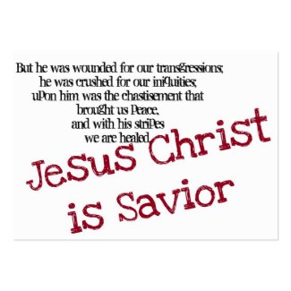 Jesus Christ is Savior (Tract) profilecard