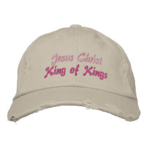 Jesus Christ King of Kings Ladies Cap embroidered hats
