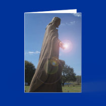 Jesus Christ Light of the world greeting card art
