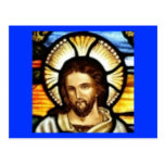 Jesus Christ Stained Glass Window Postcards
