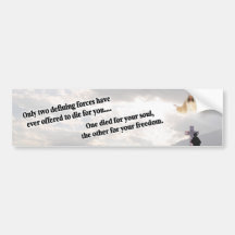 Jesus Christ & the American Soldier New Design #2 Bumper Stickers