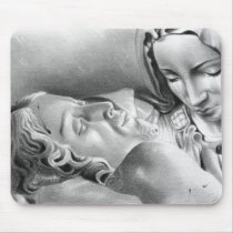 Jesus Christ Virgin Mary  Drawing Mousepad mousepads