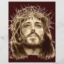 Jesus Christ with a Crown of Thorns Flyers
